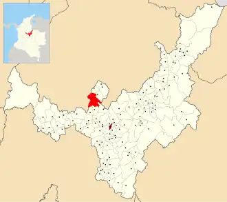 Localisation de Moniquirá