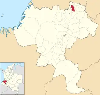 Localisation de Guachené
