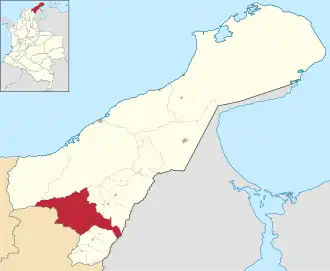 Localisation de San Juan del Cesar
