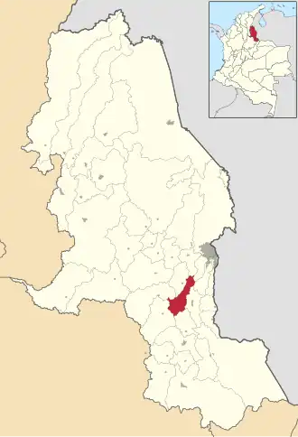 Localisation de Bochalema