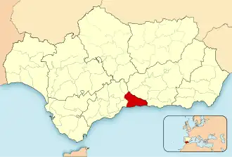 Localisation de La Axarquía
