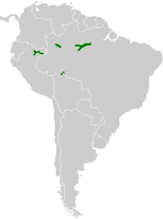 Description de l'image Conirostrum margaritae map.svg.