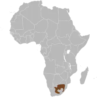 Description de l'image Connochaetes gnou map.svg.