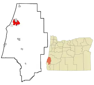 Localisation de Coos Bay
