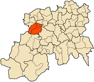 Localisation de Daïra de Si Mahdjoub
