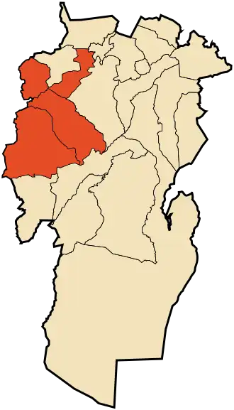 Localisation de Daïra de Bouhmama