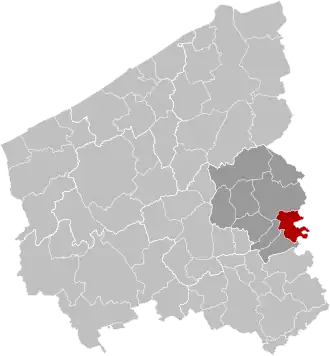 Localisation de Dentergem