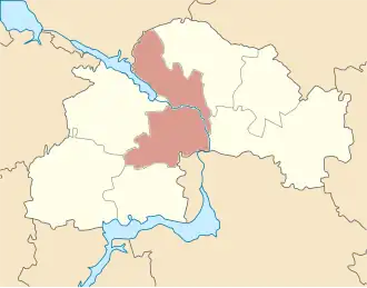 Localisation de Raïon de Dnipro