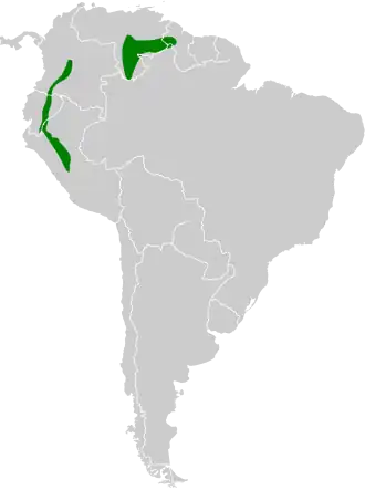 Description de l'image Doryfera johannae map.svg.