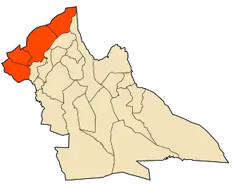 Localisation de Daïra de Gueltat Sidi Saad