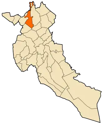 Localisation de Aïn Oussera