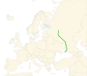 Itinéraire de la route européenne 115