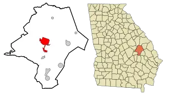 Localisation de Swainsboro