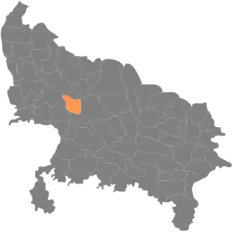 Localisation de District de Farrukhabad  फ़र्रुख़ाबाद ज़िला