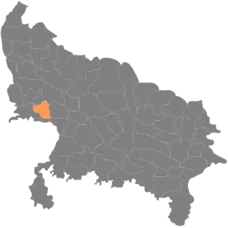 Localisation de District de Firozabadफ़िरोज़ाबाद ज़िला