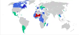 Carte de l'organisation