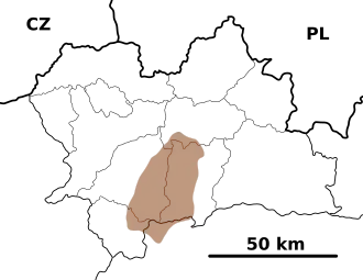 Localisation dans la région de Žilina