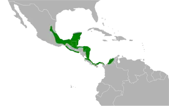 Description de l'image Habia fuscicauda map.svg.