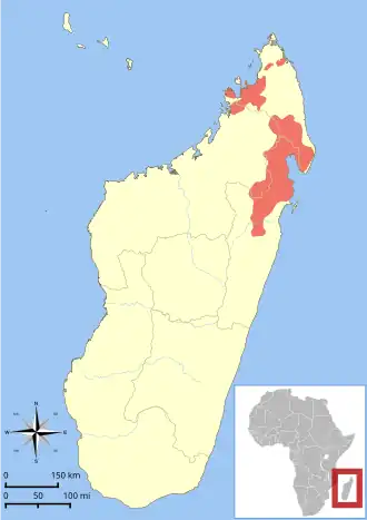 Description de l'image Hapalemur occidentalis range map.svg.