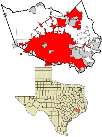 Localisation de Houston