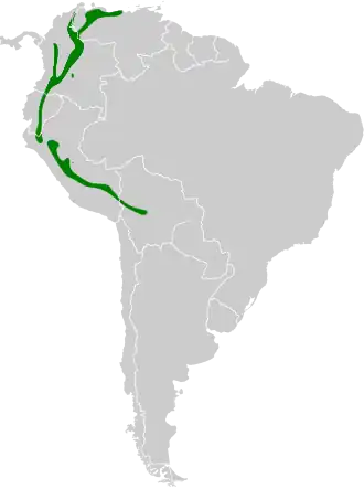 Description de l'image Heliodoxa leadbeateri map.svg.