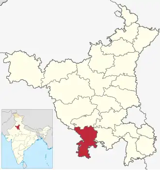 Localisation de District de Mahendragarhमहेन्द्रगढ जिला