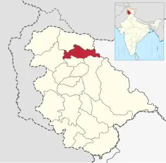 Localisation de District de Ganderbalضلع گاندربل