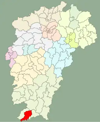 Localisation de Lóngnán shì