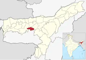 Localisation de District de Kamrup Métropolitain কামৰূপ মহানগৰ জিলা