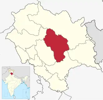 Localisation de District de Kulluकुल्लू जिला
