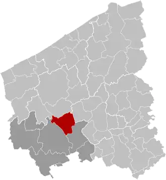Localisation de Langemark-Poelkapelle