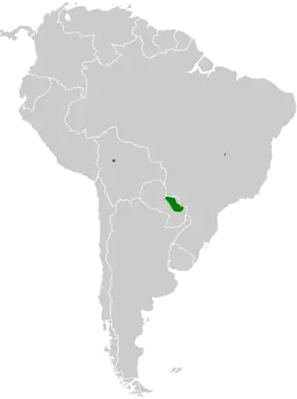 Description de l'image Laterallus xenopterus map.svg.