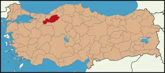 Localisation de Bolu (province)