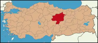 Localisation de Sivas