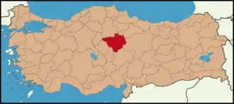 Localisation de Yozgat (province)