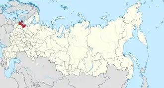 Localisation de Oblast de Léningrad