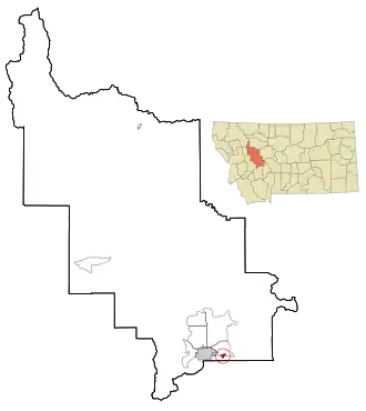 Localisation de East Helena
