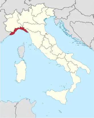 Localisation de Ligurie