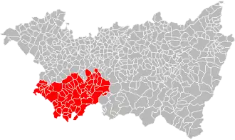 Localisation de Les Vosges côté Sud-Ouest