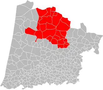 Localisation de Communauté de communes Cœur Haute Lande