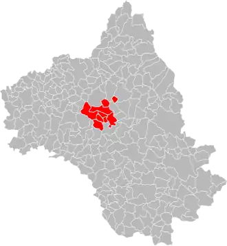 Localisation de Communauté d'agglomération Rodez Agglomération