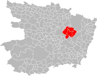 Localisation de Communauté de communes de Beaufort-en-Anjou