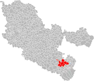 Localisation de Communauté de communes de l'agglomération de Sarrebourg