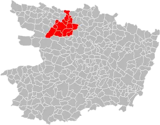 Localisation de Communauté de communes de la région du Lion-d'Angers