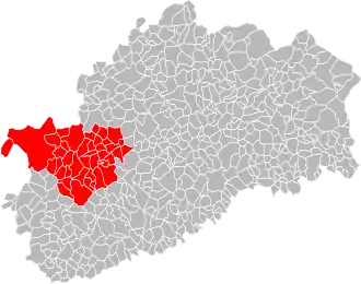 Localisation de Communauté de communes des Quatre Rivières