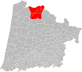 Localisation de Communauté de communes du canton de Pissos