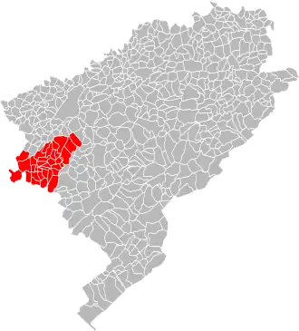 Localisation de Communauté de communes du canton de Quingey