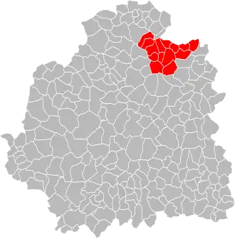 Localisation de Communauté de communes  du canton de Vatan