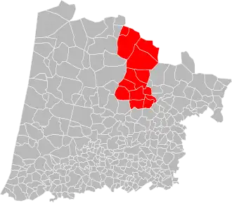 Localisation de Communauté de communes du Pays d'Albret