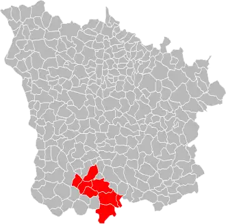 Localisation de Communauté de communes du Sud-Nivernais